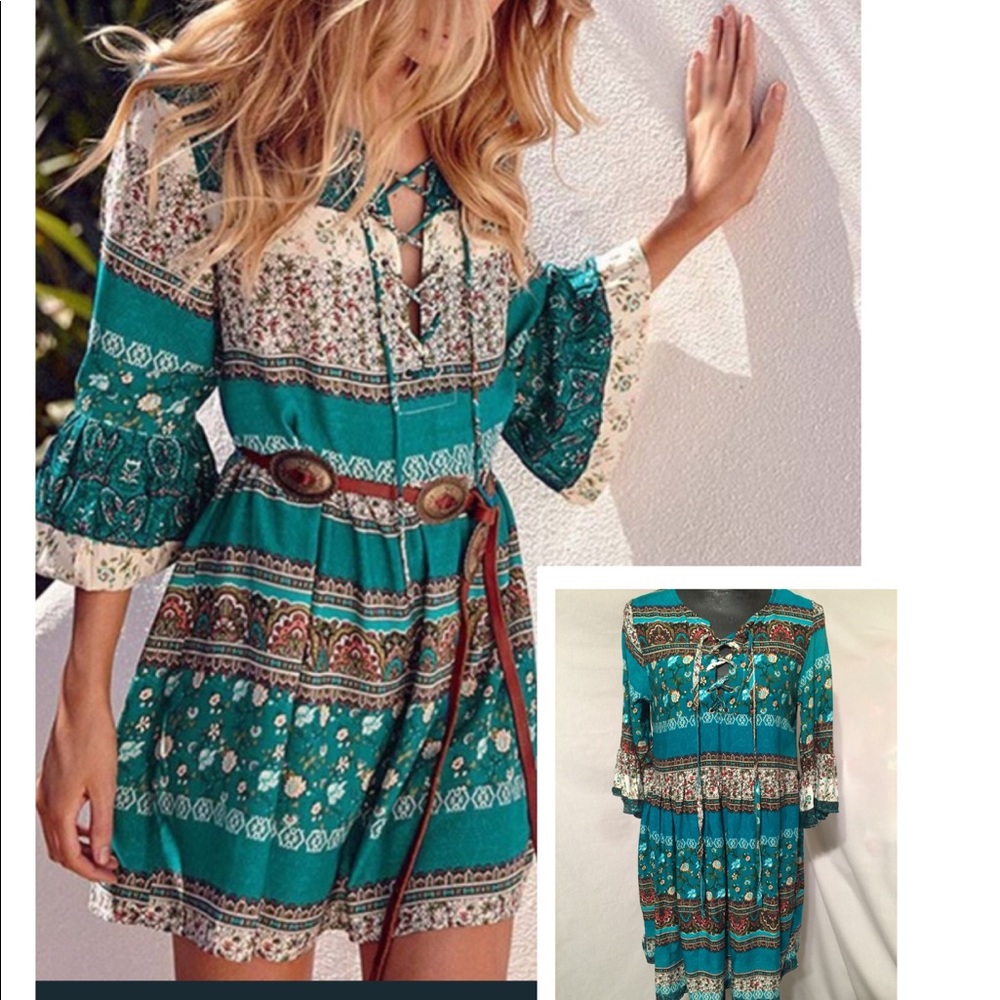 Host Pick Sale -Boho Babydoll Tunic Dress - Picture 2 of 2